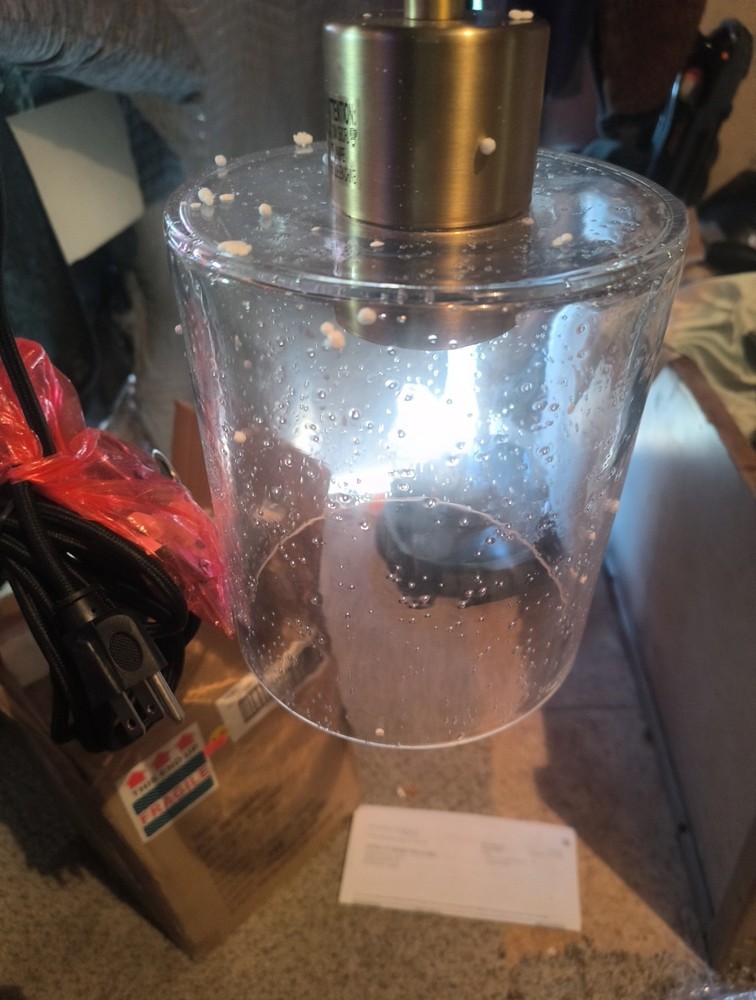 Threshold Hudson Industrial Pendant Ceiling Light Brass