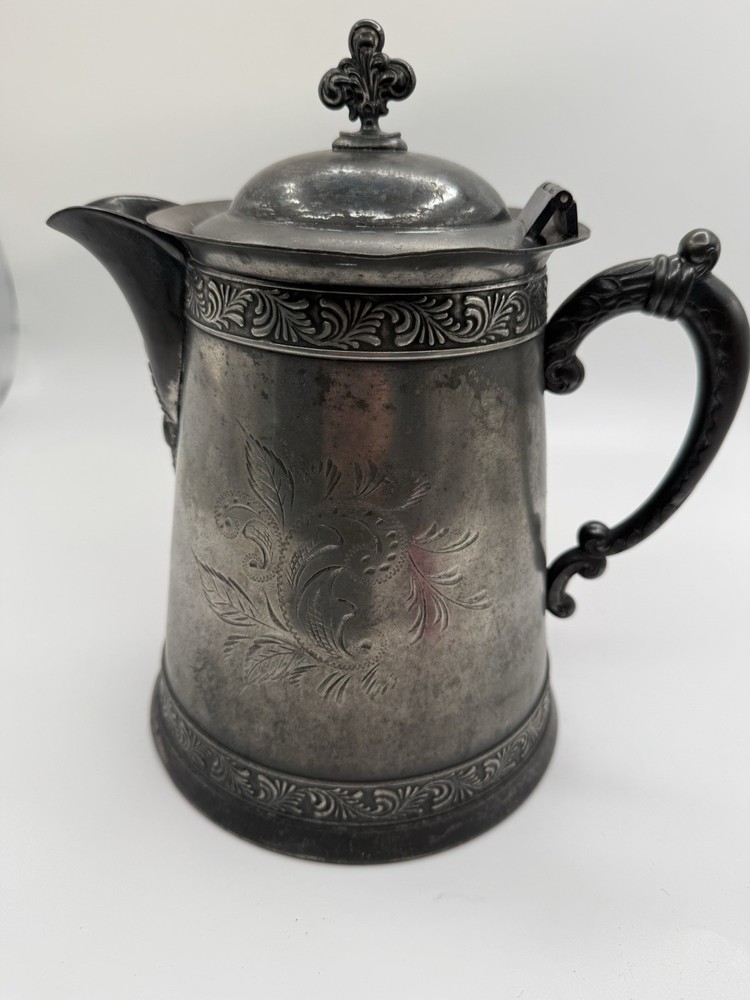 Silver Plate Coffee Pot with Hinged Lid Colonial Silver Company Quadruple Plate