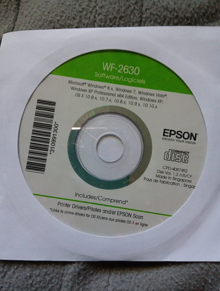Epson Disk For Windows 8 & 7