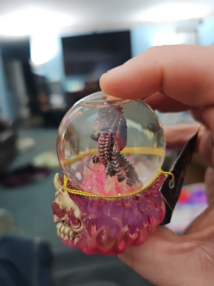 Westland Giftware Purple Fire Dragon 45mm Snowglobe