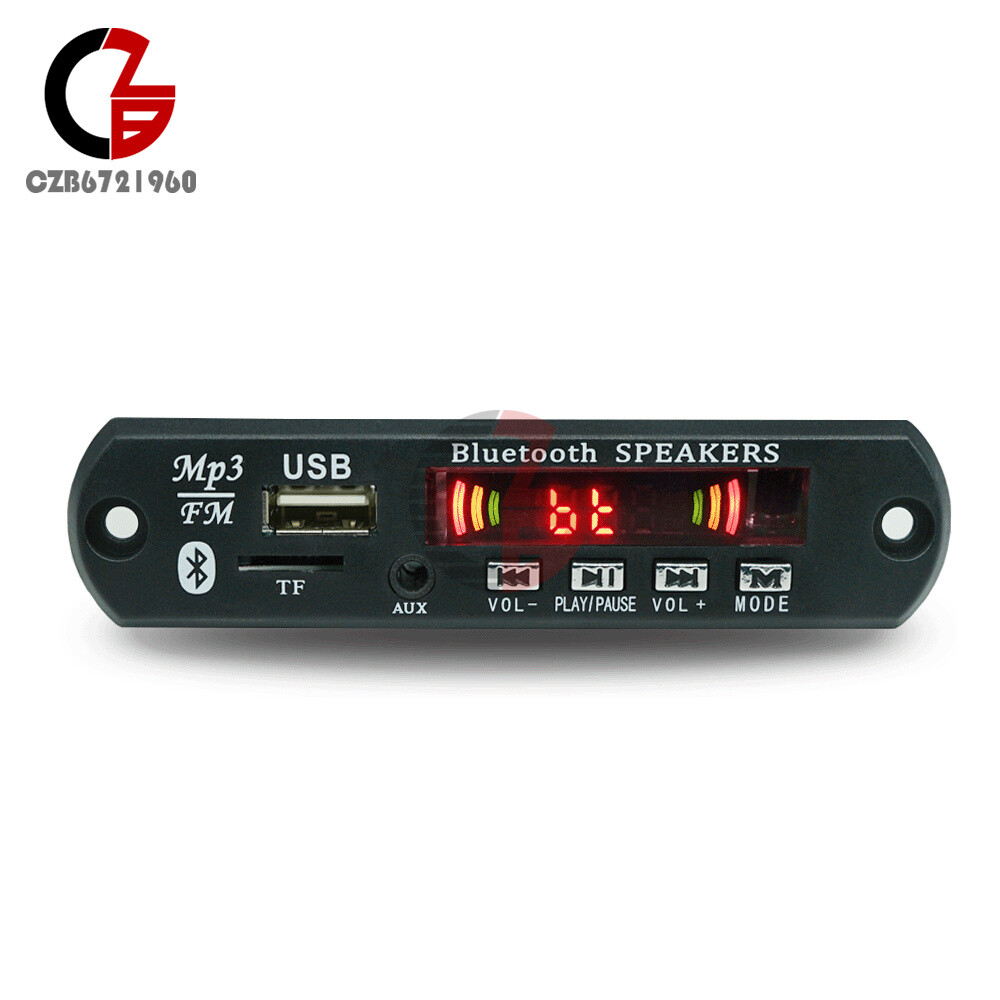 Wireless Bluetooth 12V MP3 WMA Decoder Board Audio Module USB TF Radio Car FM