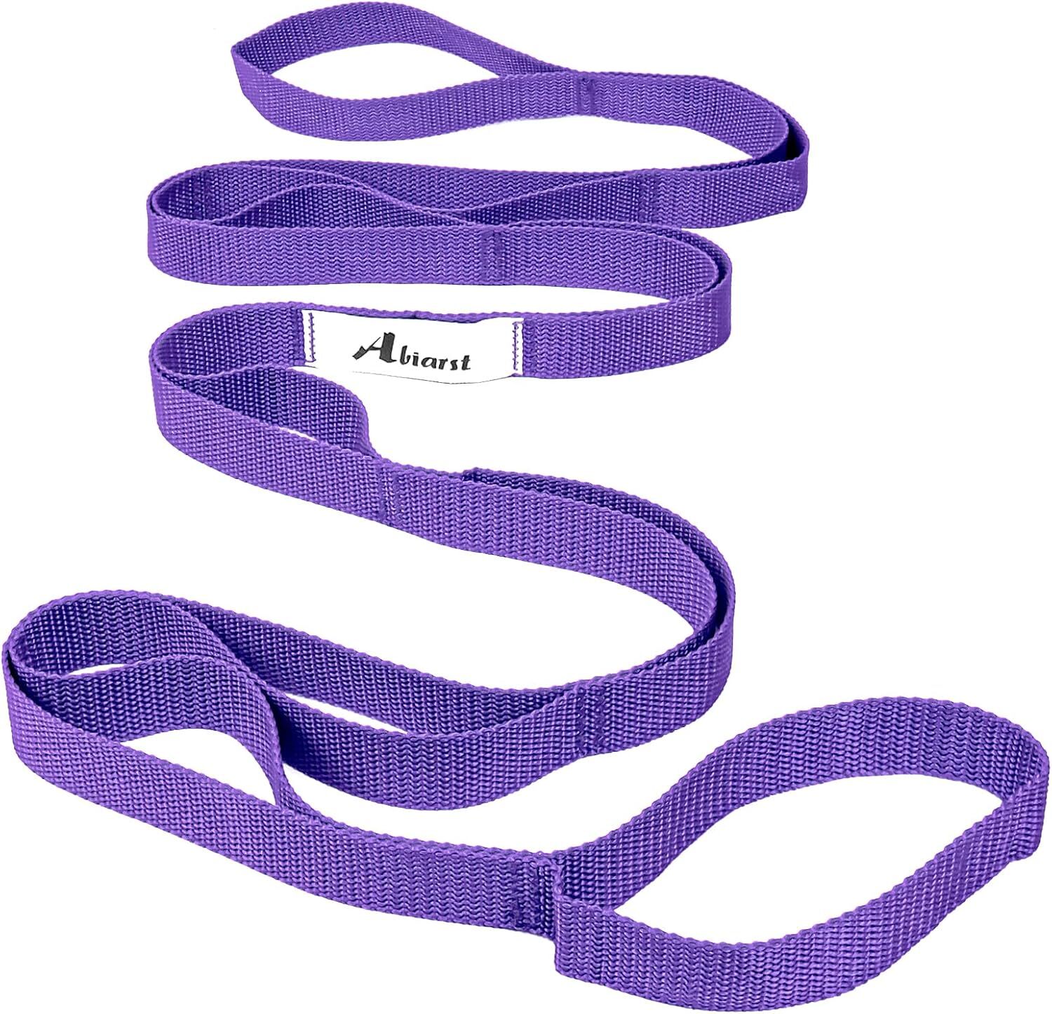 Abiarst Stretching Strap Yoga Strap for Physical Therapy, 10 Loops Yoga Strap...