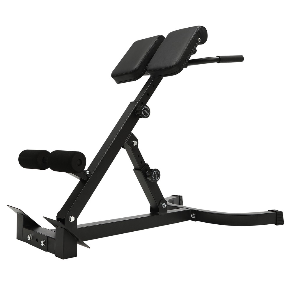Hyper-Extension Roman Chair Adjustable Lower Back Bench Machine 150kg/330lbs