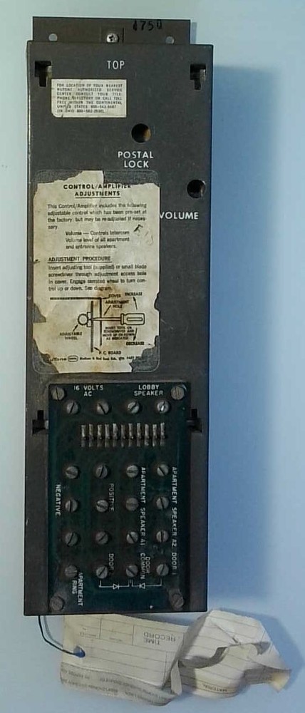 Vintage NuTone 475-01000 Intercom Amplifier Apartment or House Five Wire.