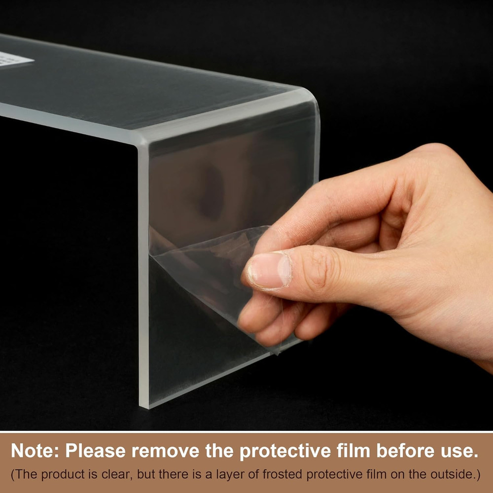 4 Pack Large Acrylic Display Stand,12'' X 4'' X 4'' Thickened Clear Rectangular