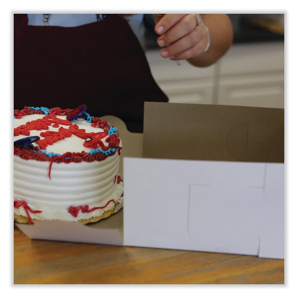 Standard White Bakery Boxes 7X7X4, 250 Count