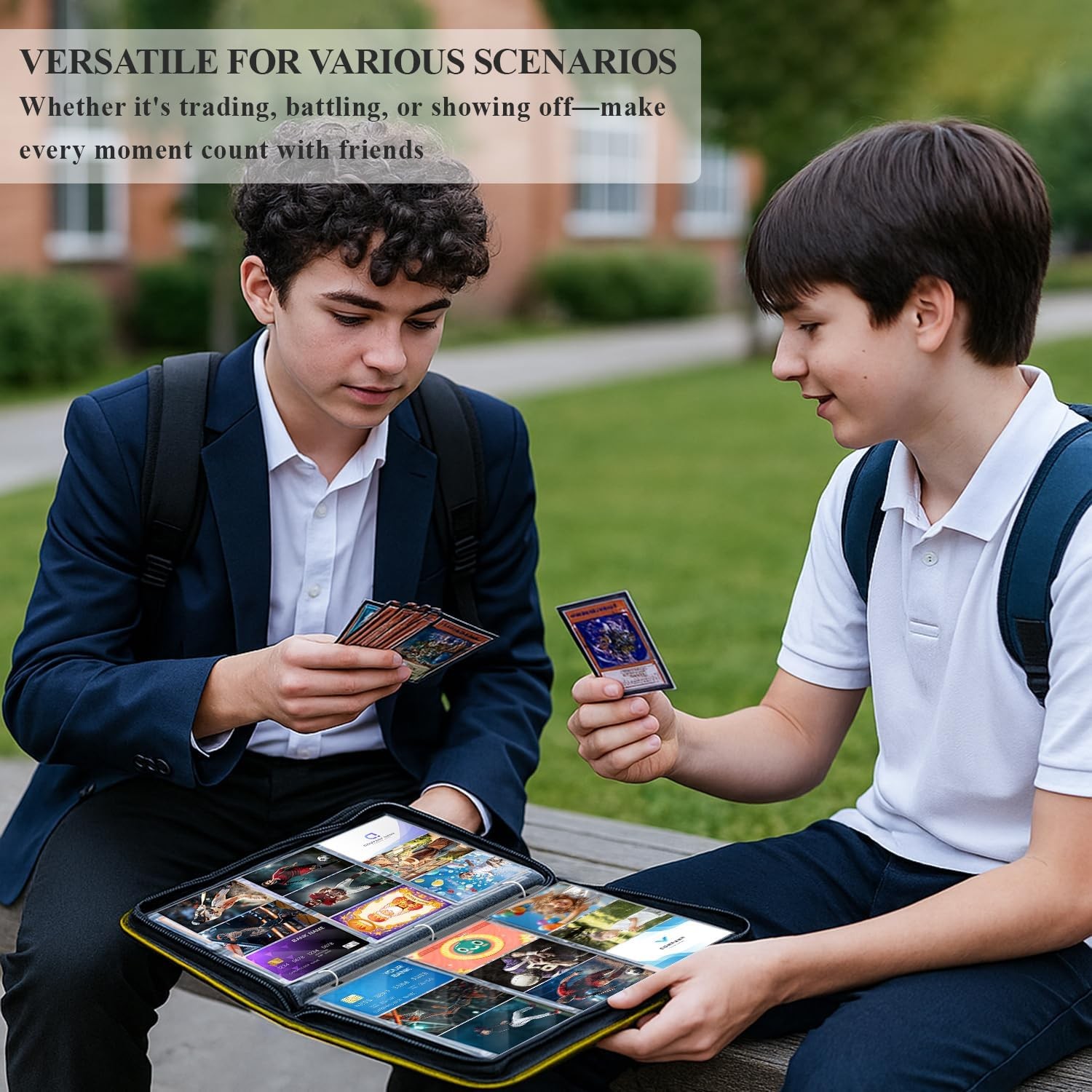 Toploader Binder, 9 Pocket Top Loader Card Binder for Trading Cards Top Loader