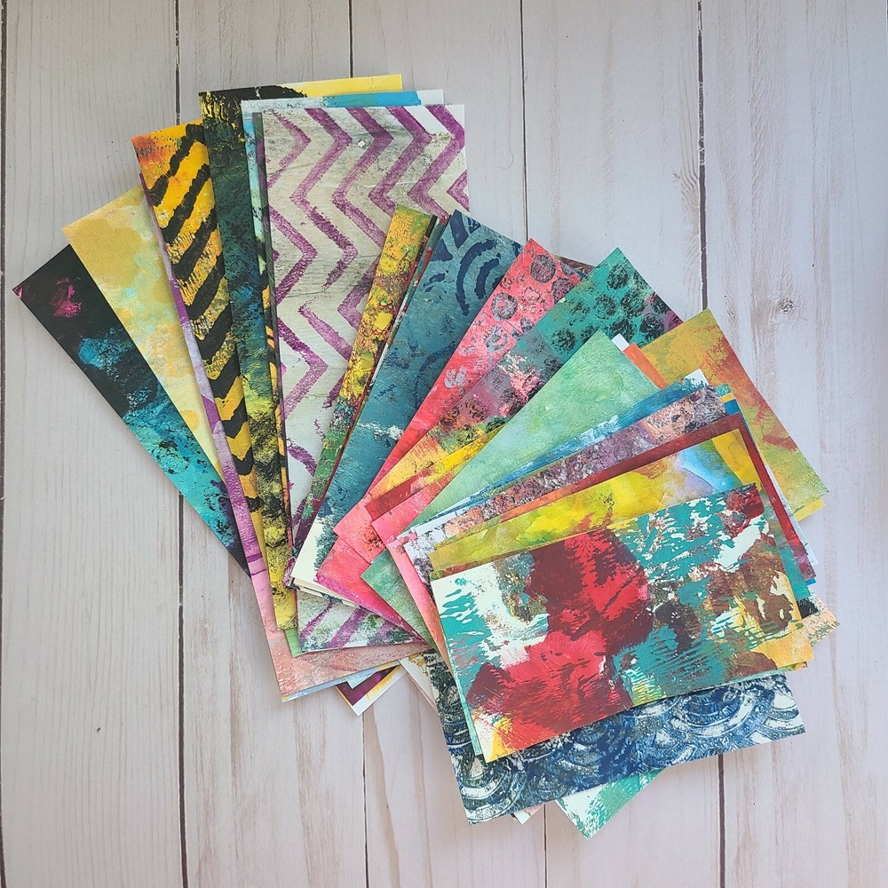 Hand Painted Collage Paper