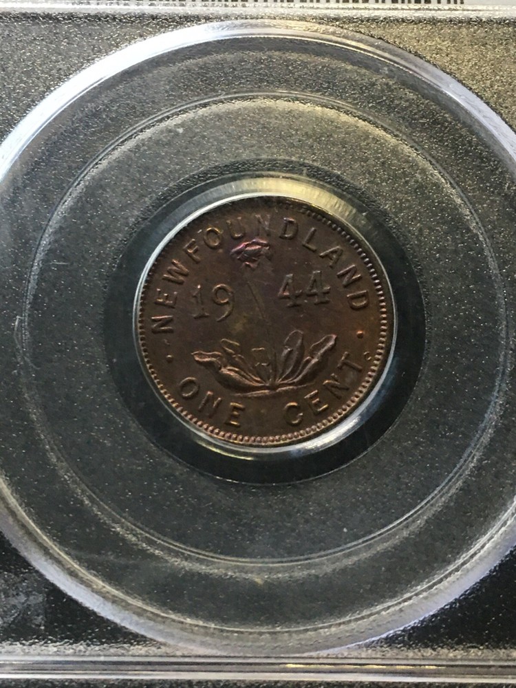 1944C PCGS Graded Newfoundland, Small ¢1 Cent, **MS-62** #7750