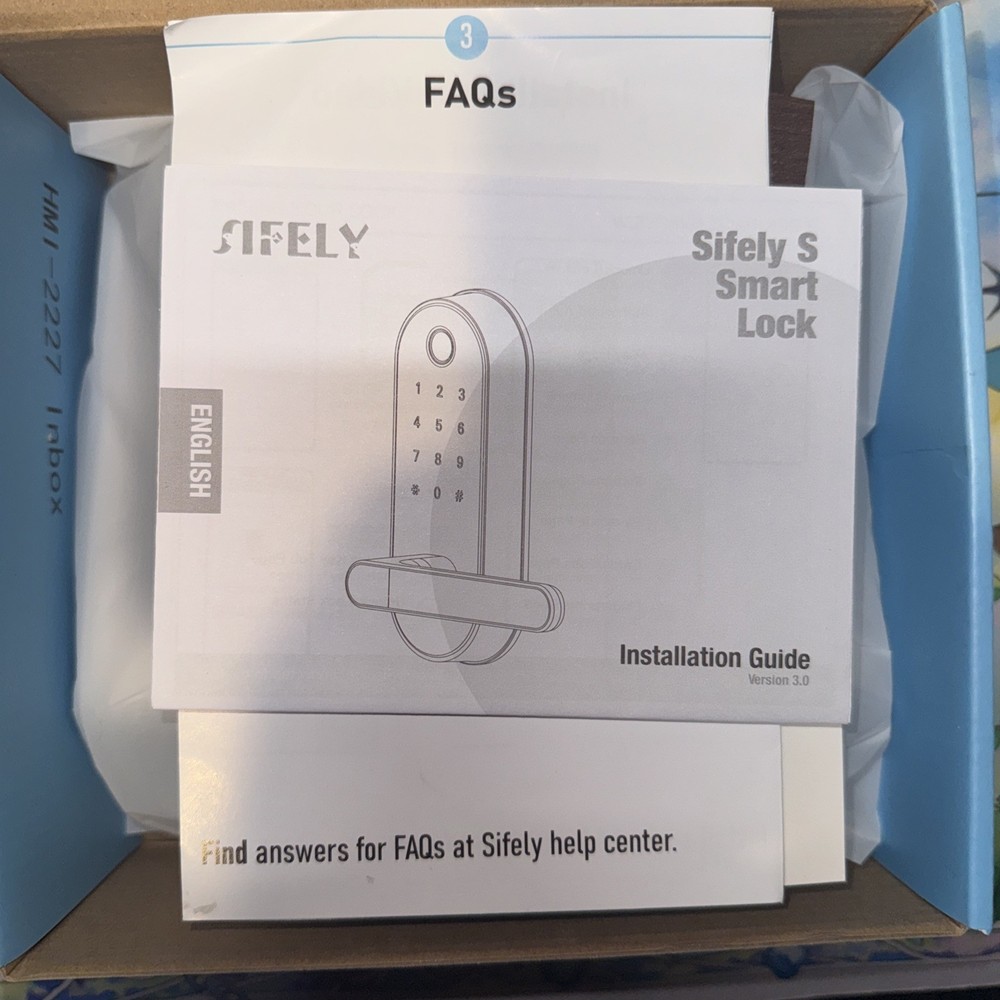 Sifely Model S Keyless-Entry Fingerprint/Passcode Smart Door Lock