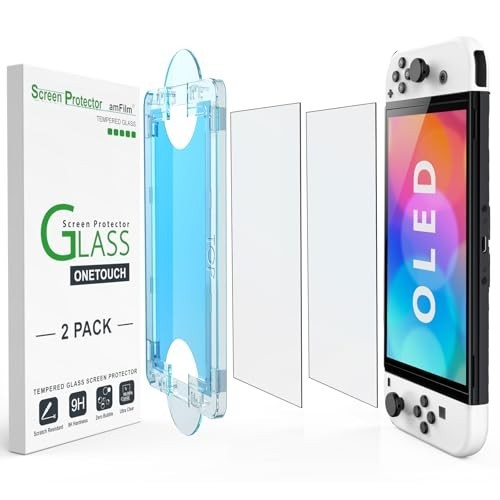 Auto-Alignment OneTouch Screen Protector for Nintendo Switch OLED 7" - 2 Pack, T