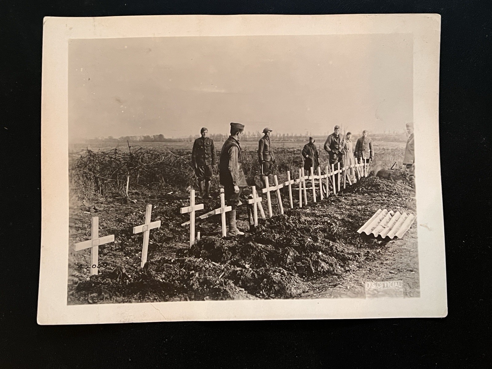 World War I Original Official US Photo Graves Of 324th Infantry Regiment 1918