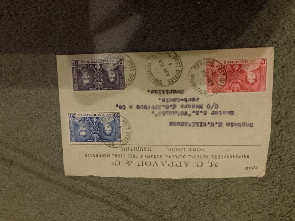 Mauritius Postal Cover 1937 Unchecked Nice Cancels