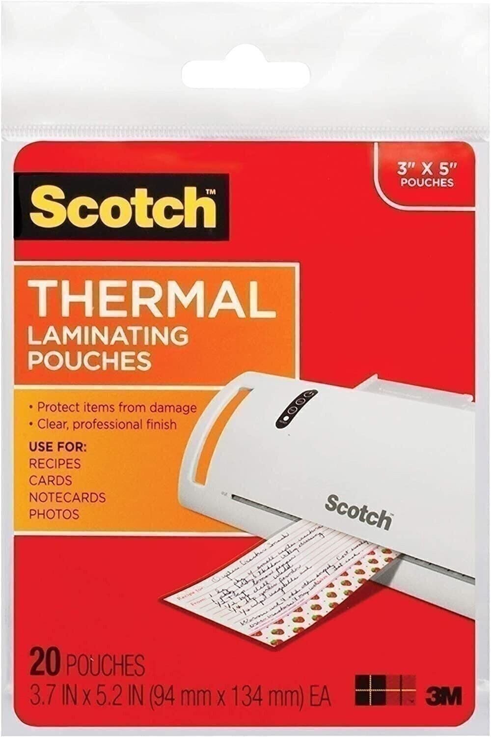 Scotch Thermal Laminating Pouches, 5 Mil Thick for Extra Protection,...