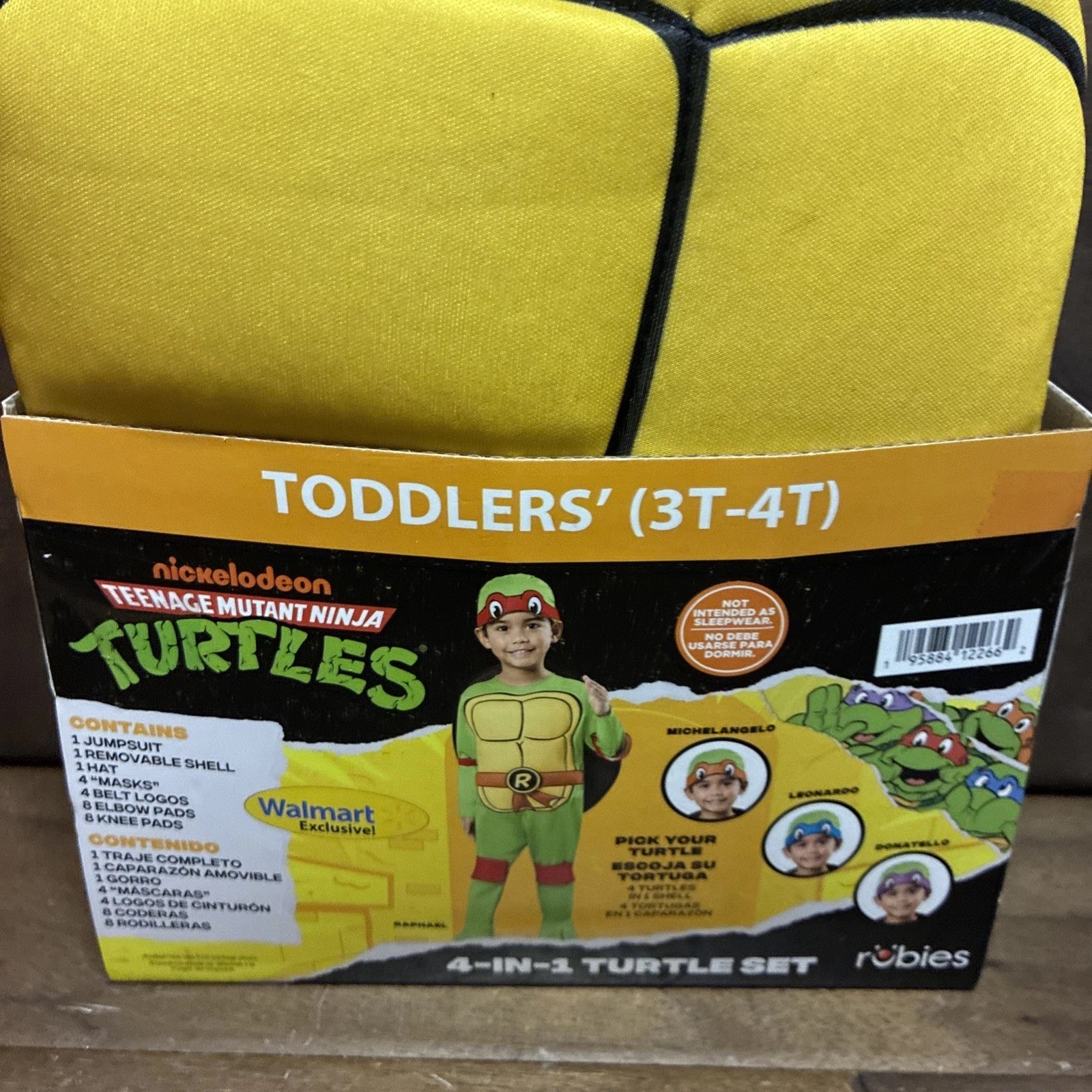 Teenage Mutant Ninja Turtles 4-in-1 Halloween Costume Toddler 3T - 4T by Rubies
