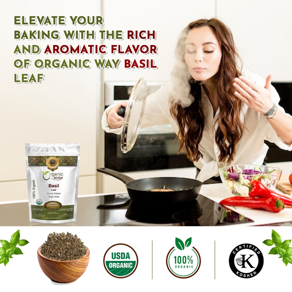 Basil leaf cut and sifted (4 Oz)