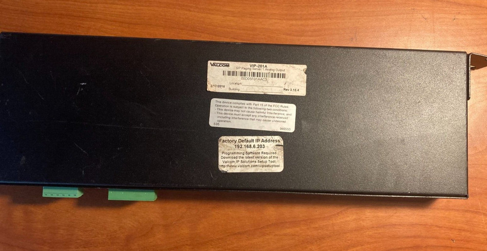 Valcom VIP-201A PagePro IP Black