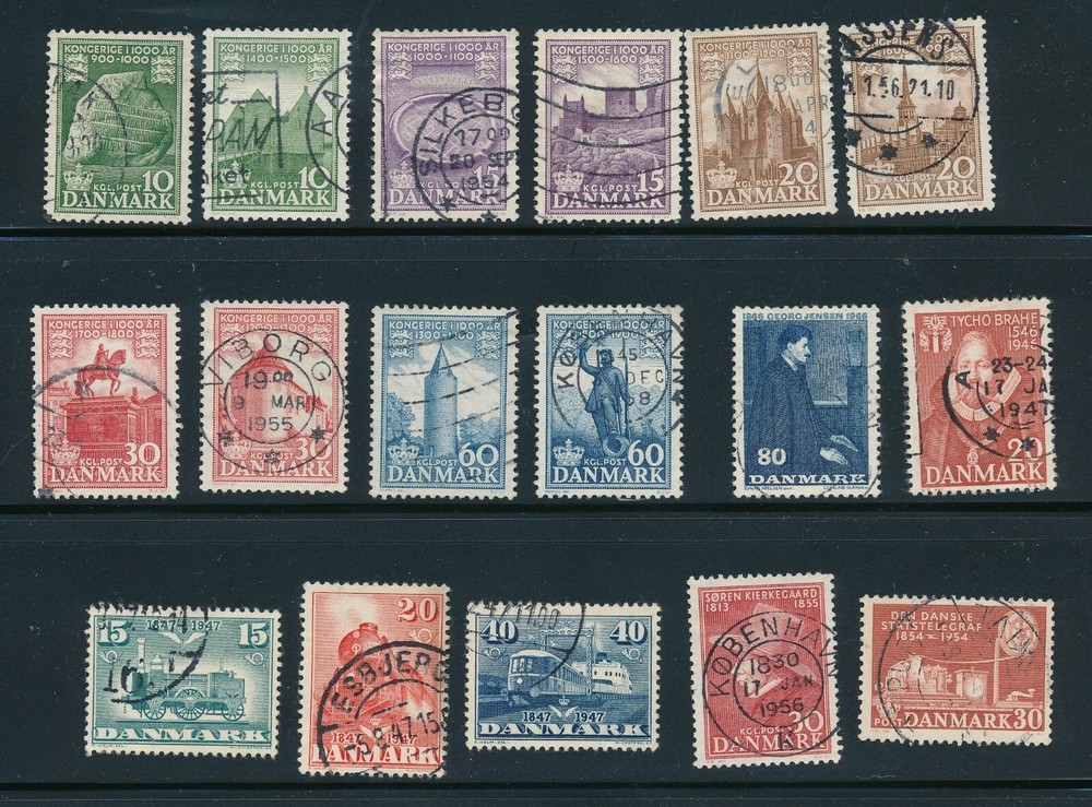 DENMARK (1936-66) *COMPLETE SETS & SINGLE ISSUES* USED; CV $30+ INCL #252-6