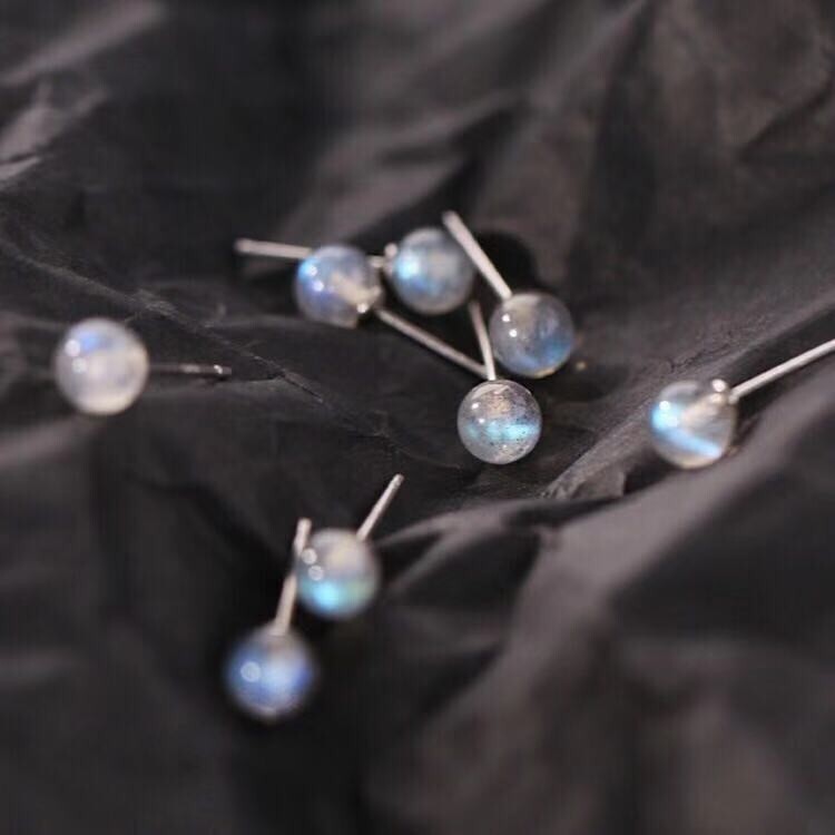 Natural Moonstone Simple and Delicate Earrings for Women Healing Crystal Jewelry