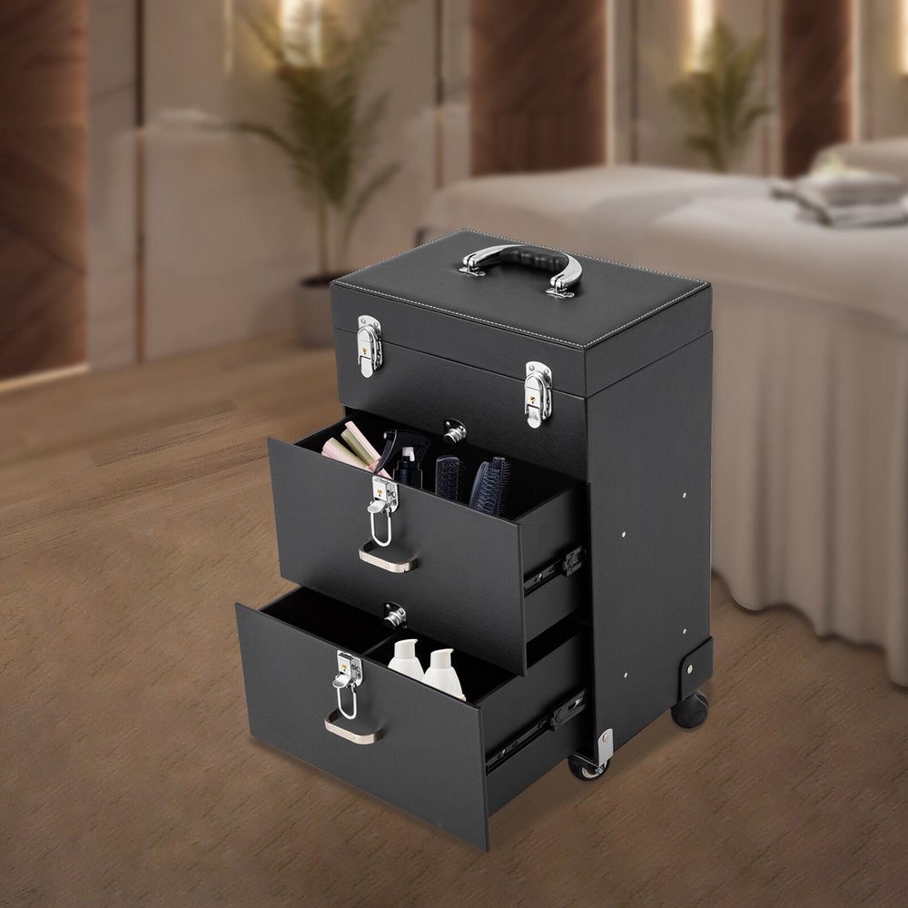 Multi-layer Large-capacity Rolling Makeup Train Case Cosmetic Case Luggage Box