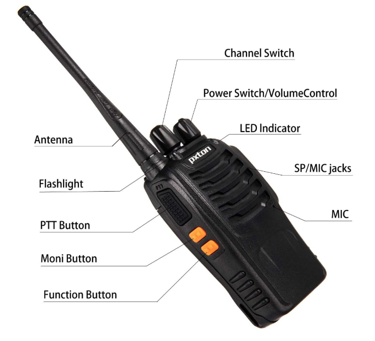 Long Range Walkie Talkies Set Rechargeable UHF Handheld Two Way Radio (4 Pack)