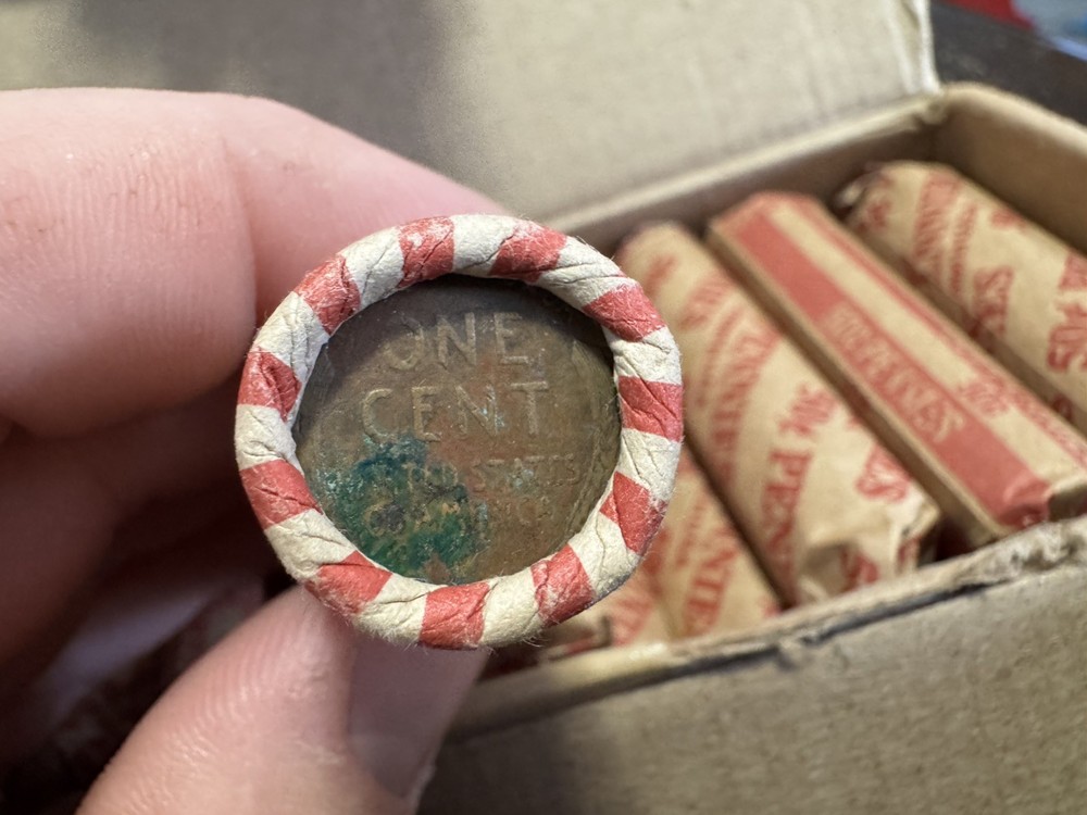 THREE UN-SEARCHED Lincoln cent penny rolls