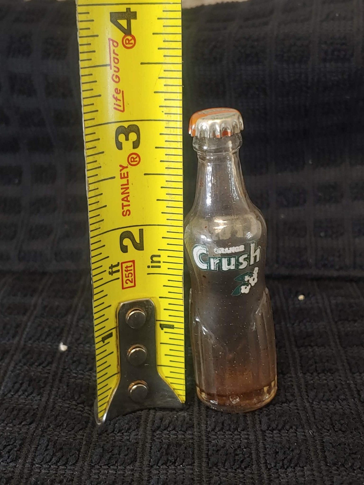 miniature 3" orange crush bottle advertising