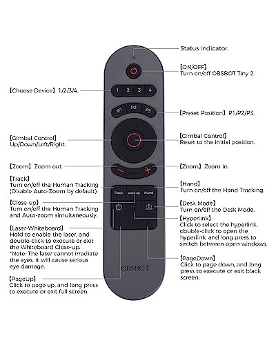 Tiny 2 Remote Control, Smart Remote for Tiny 2/Tiny 2 Lite/Tiny 4K/1080P