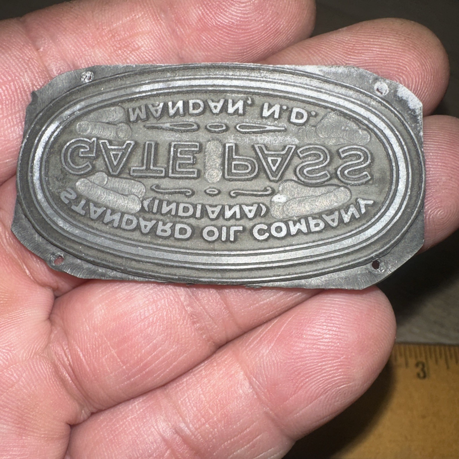 Printing Block “ Standard Oil Co. GATE PASS “