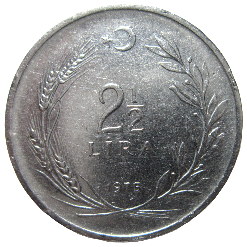TURKEY. 2-1/2 LIRA, 1975.