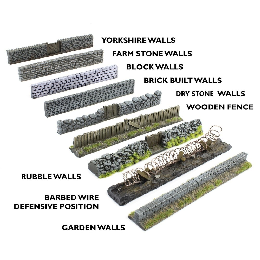WWScenics Block Wall (Pre-Painted/Unpainted, Choose Quantity & Type) – Wargaming