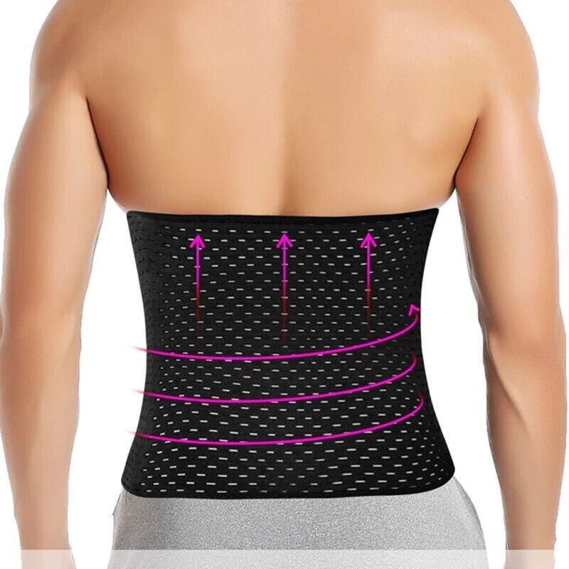 Men Waist Trainer Body Shaper Tummy Girdle Belt Belly Fat Burners Corset S-2XL