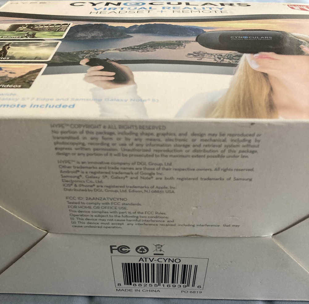 CYNOCULARS Virtual Reality Headset & Remote - As Seen On TV