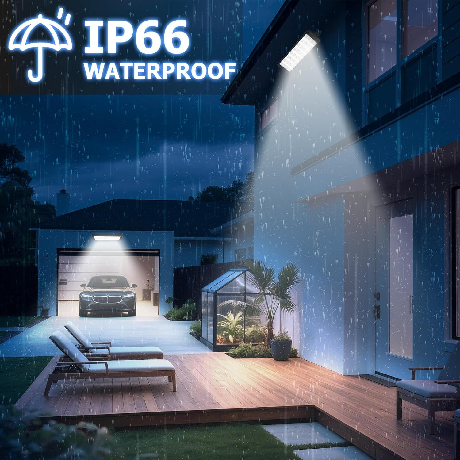 150W LED Shop Lights, 6000K 18000LM Work Light for Garage, Plug in Garage Light