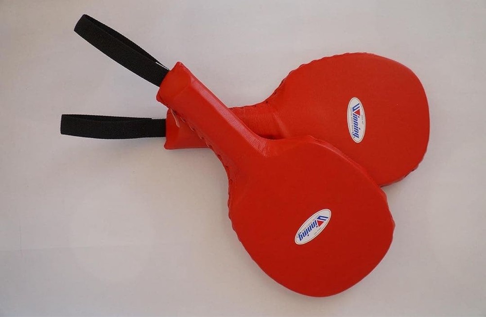 Winning Red Focus Mitts Pair - Boxing MMA Training - Excellent Condition