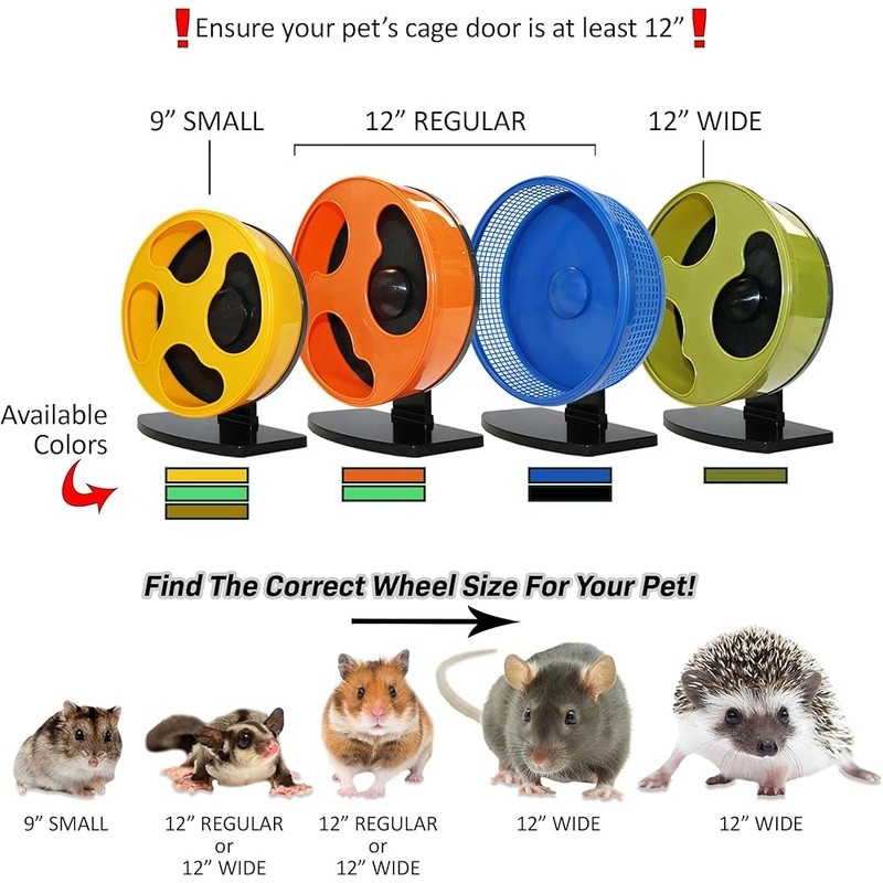 Silent Exercise Wheel Small Pets Hamsters Gerbils Mice Secure Clean Design New