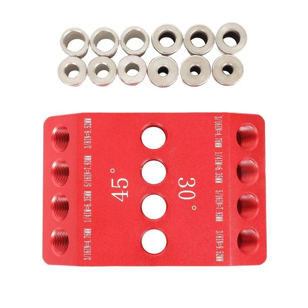 Drill Guide 30/45/90 Degree Angle 4 Sizes Portable Precision Drilling Guide Jig