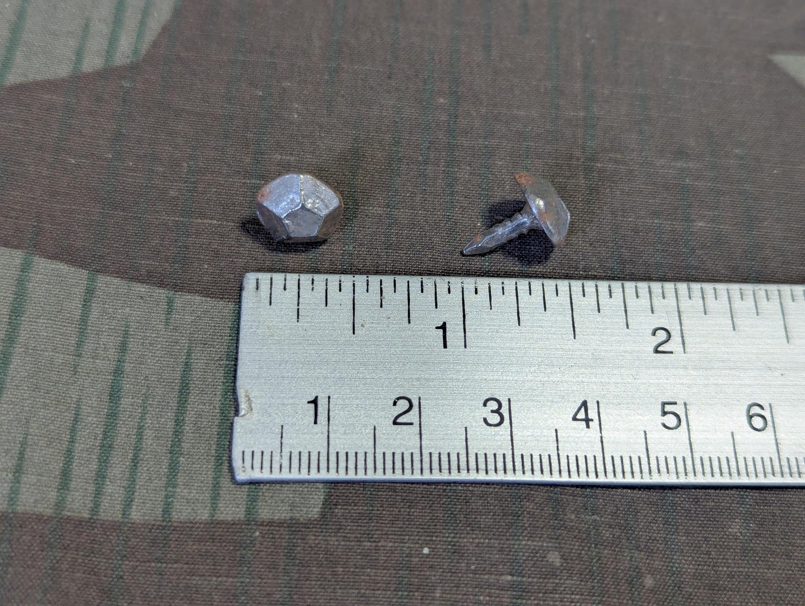 Original WWII German Wehrmacht 6-Sided Hobnails for Army Jack Boots (Lot of 20)