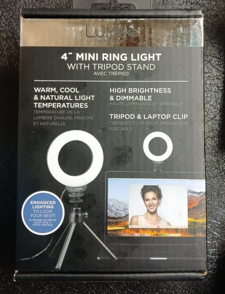 LuMee Studio 4’’ Mini Ring Light with TriPod Stand for Influencers creators