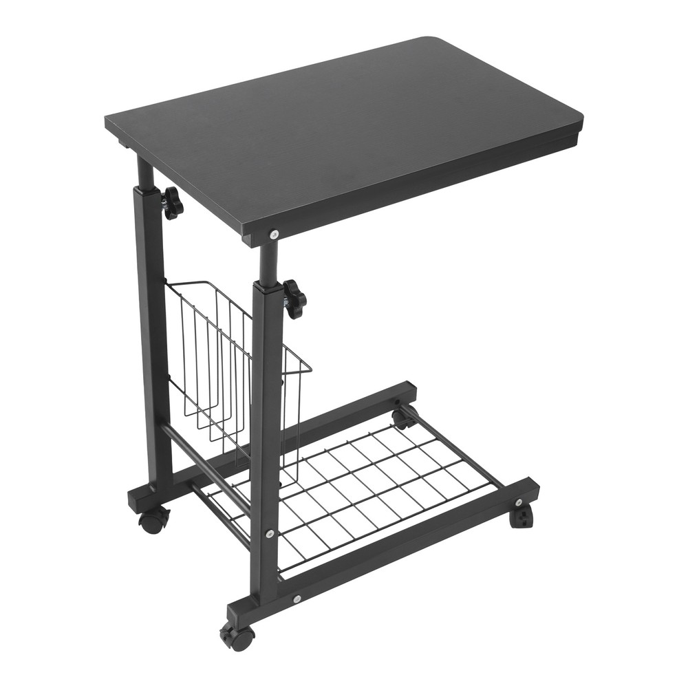 Mobile Laptop Desk Adjustable Tray Table Portable Side Table Computer Stand