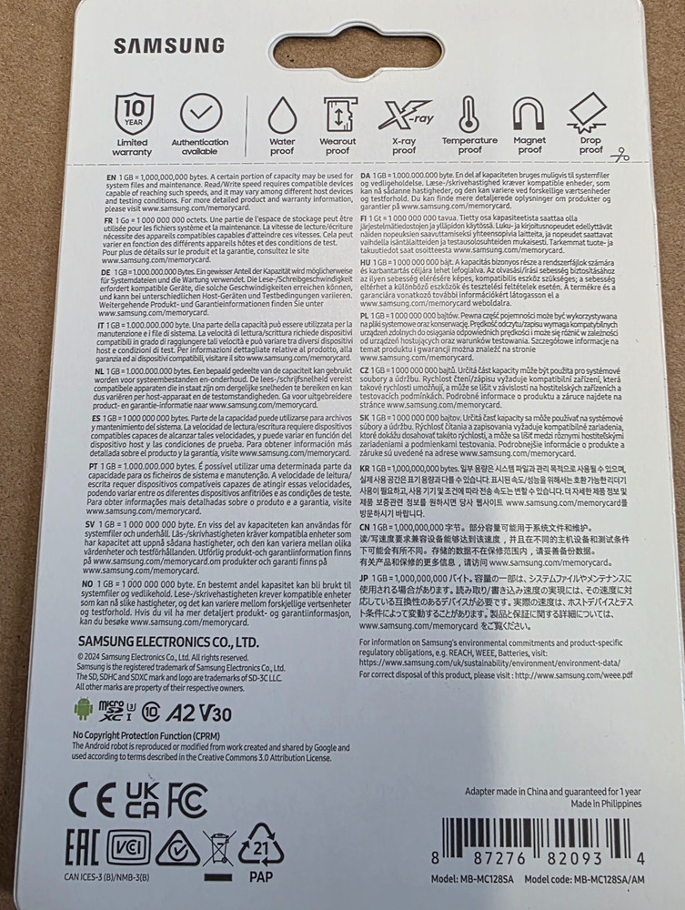 Samsung EVO Plus 128GB microSD microSDXC with Adapter