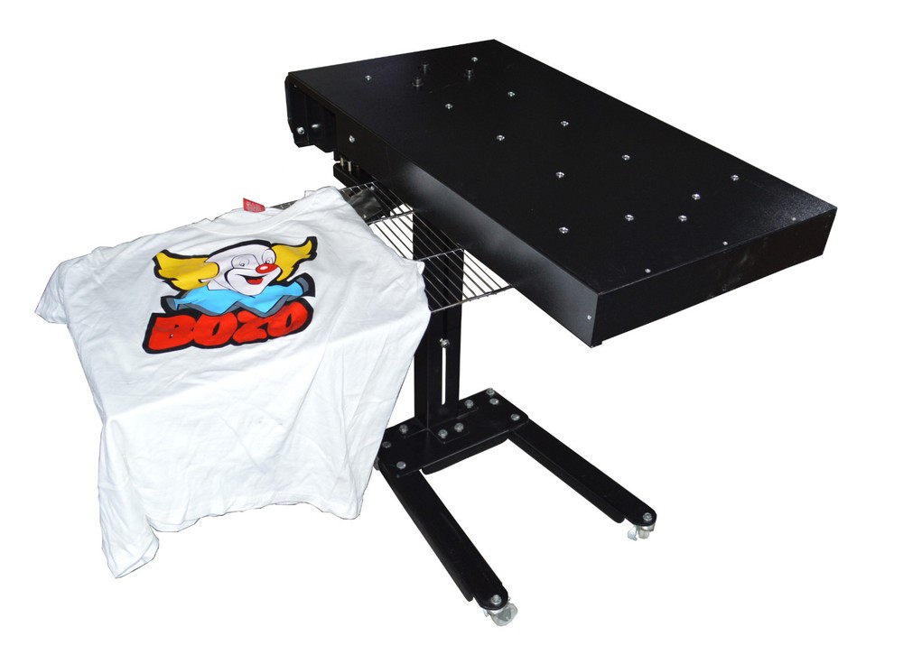 4 Color 2 Station Screen Printing Kit Adjustable Press Machine with Flash Dryer