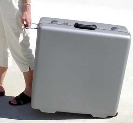 S and S coupling 10" side pull grey hard travel case