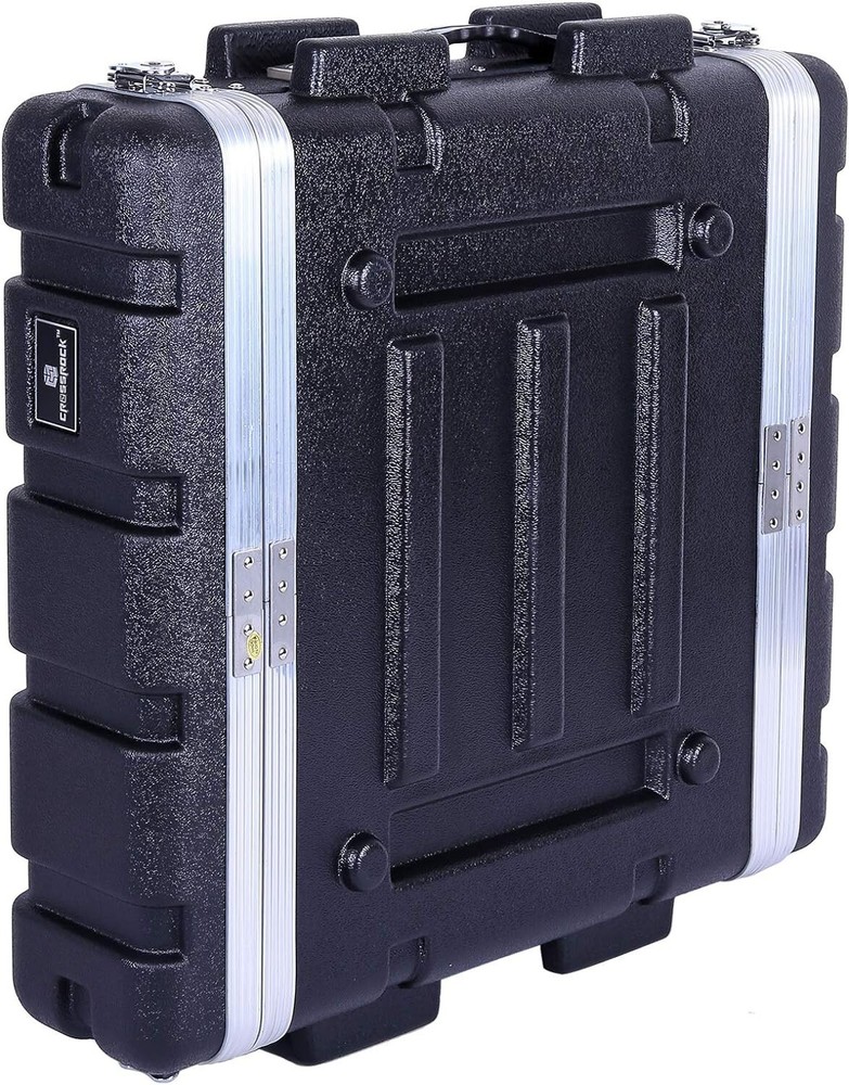 Crossrock Stackable 2U Rack Case, Standard 19.25” Depth, Polyethylene Hard-Black