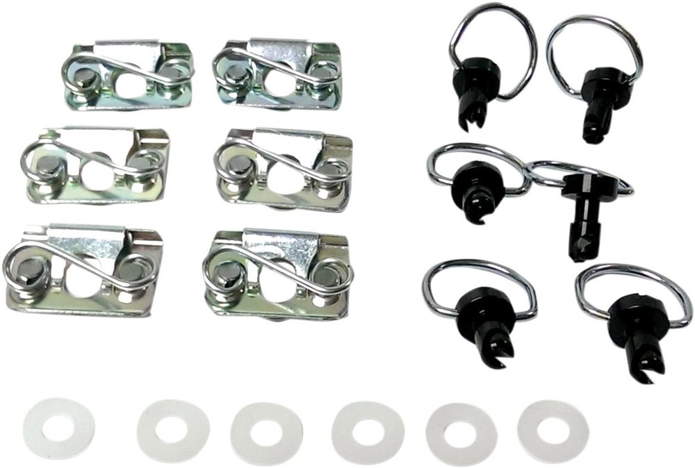 Cycle Performance Quik-Fasin' Black Clips D-Ring Kit (CPP/9030BK)