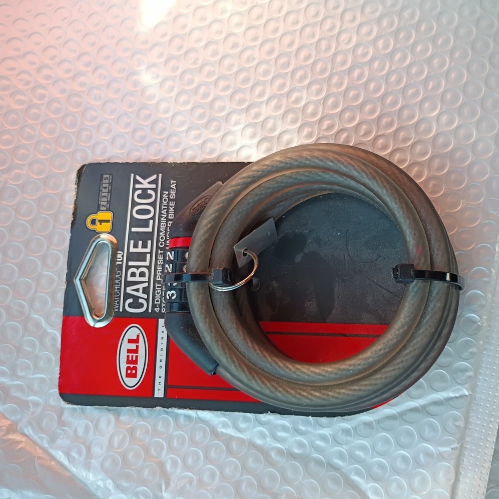 8MM Combo Cable Bicycle Lock 5ft gray