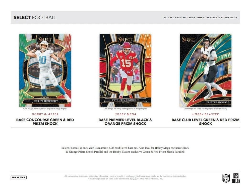 2025 Panini Select Football Mega Box