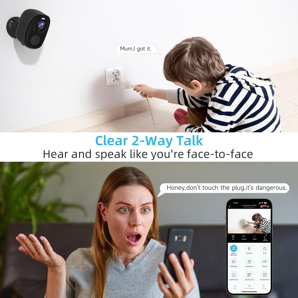 4Pack Rraycom Security Cameras Wireless Outdoor 2K Battery Powered WiFi Security