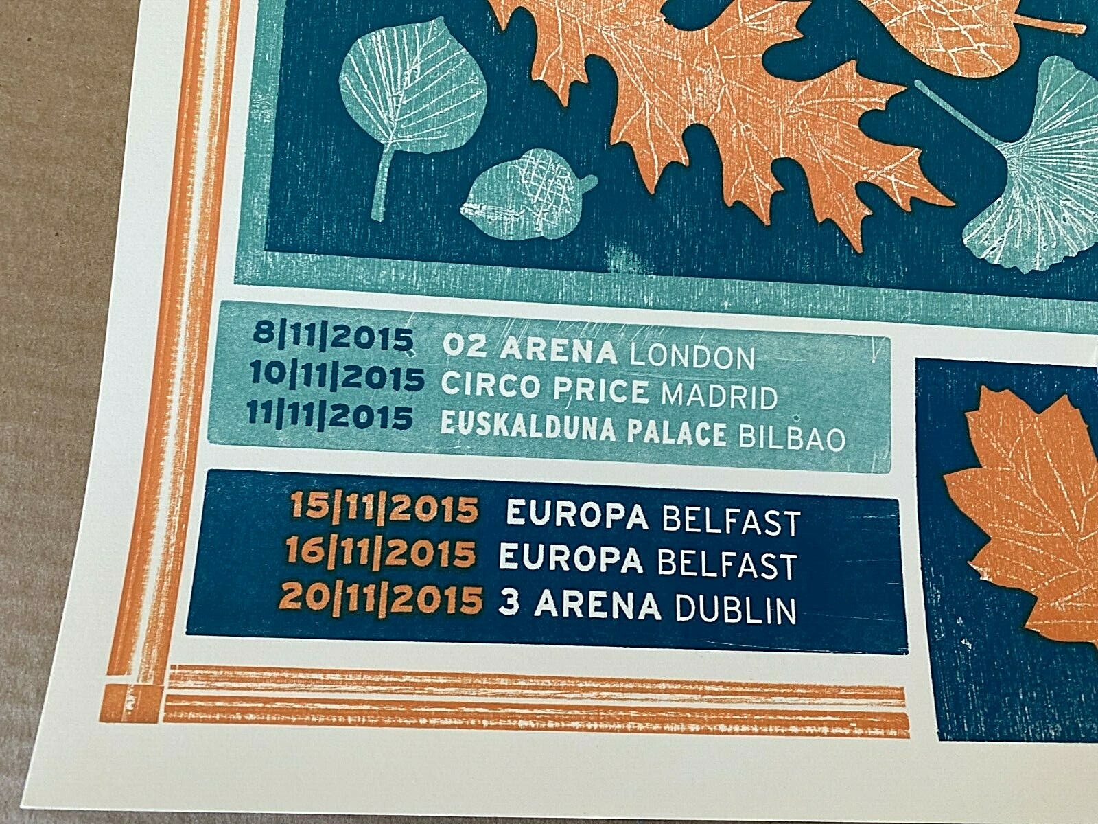 RARE Van Morrison UK EURO TOUR 2015 Original Letterpress AP Artist Signed Poster