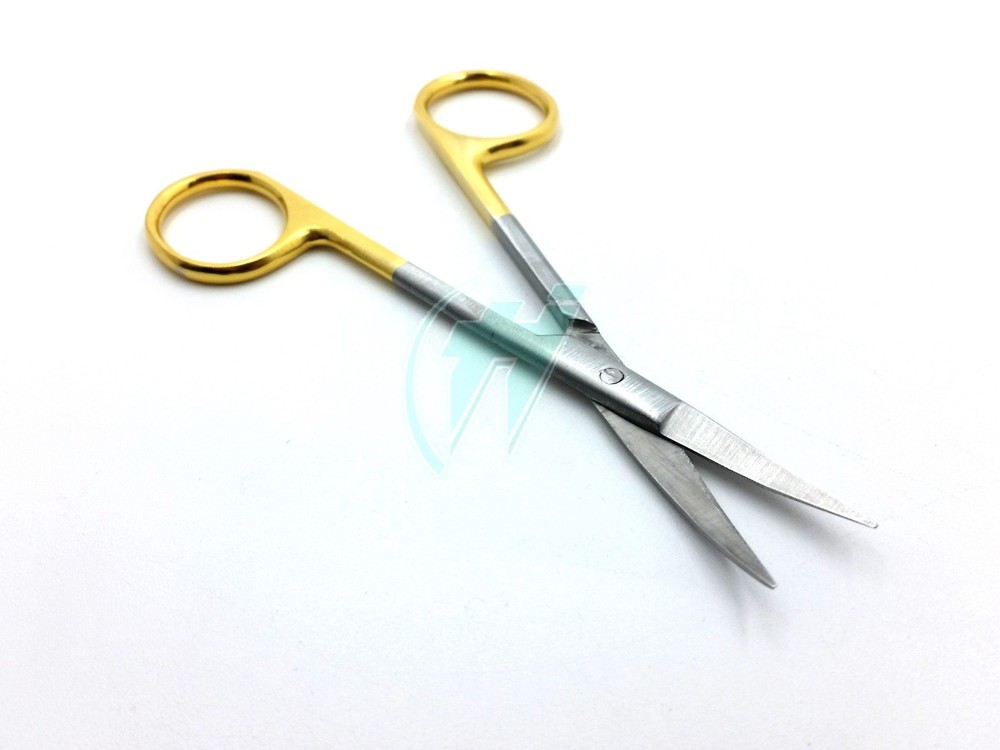 Gold Handle IRIS Micro Dissecting Scissors Curved 4.5"